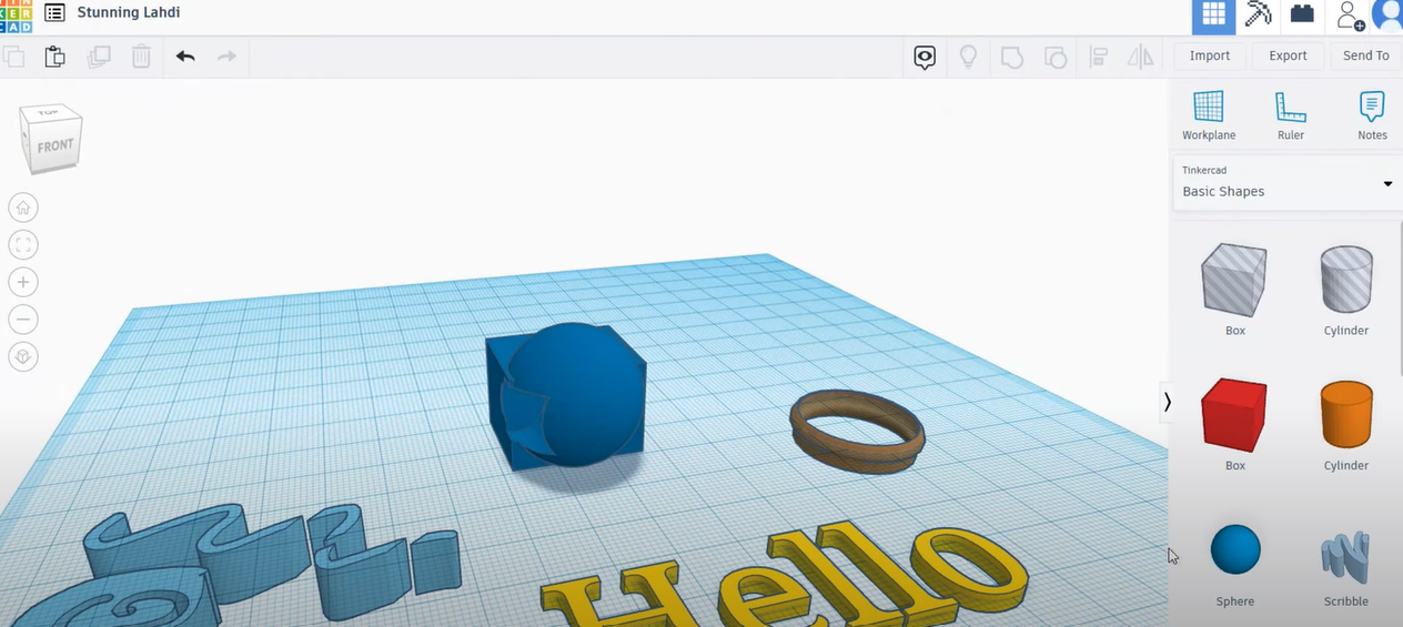 Tinkercad in action on a 3D object