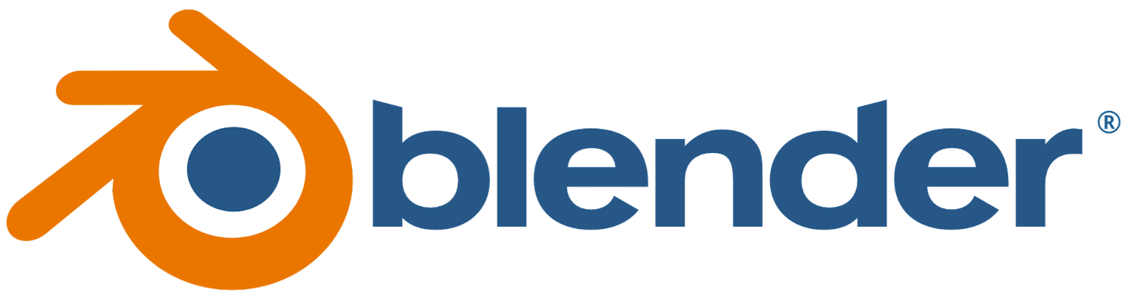 Blender logo in blue and yellow