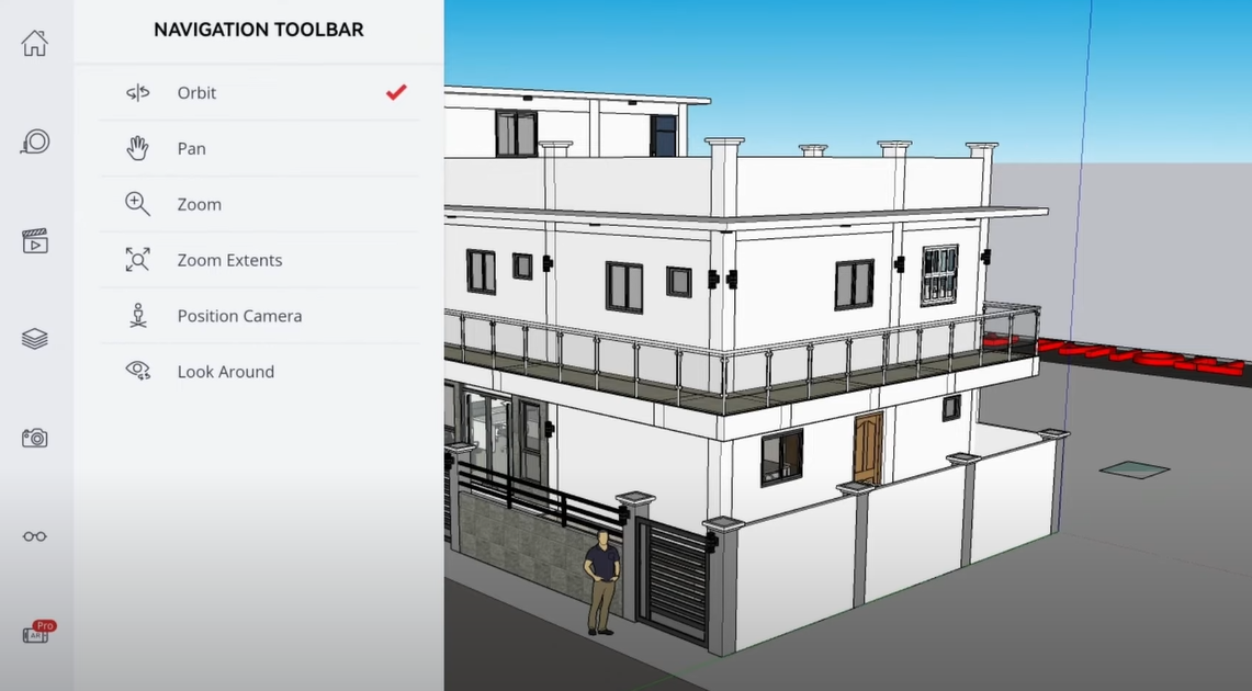 SketchUp Viewer app on mobile and tablet showing a rendered house