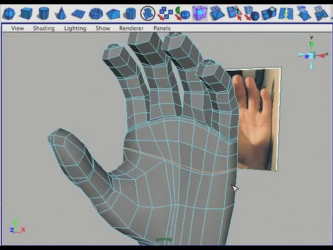 3d model of a hand that was created from a photo